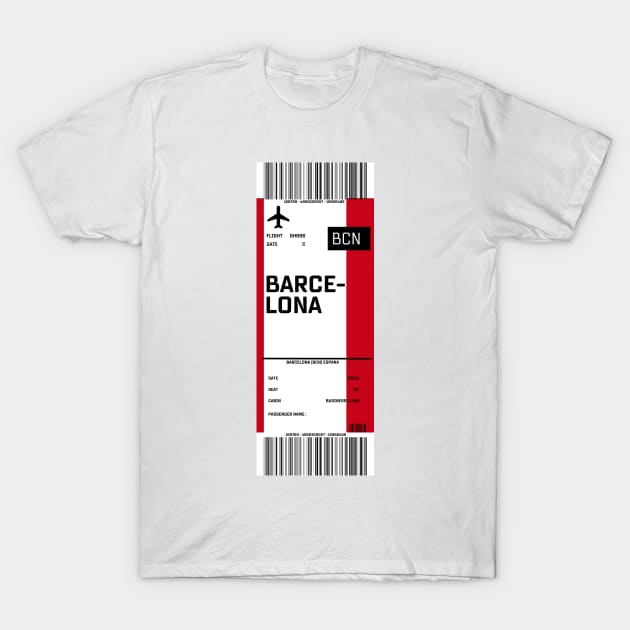 Boarding pass for Barcelona T-Shirt by ghjura